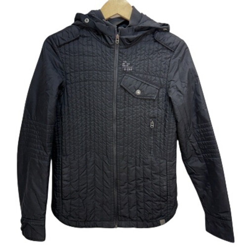G Star Raw Type Gs - R33 Raw - 01 Military Jacket Size S Black Hooded Quilted